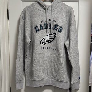 STARTER Gray Philadelphia Eagles Hoodie